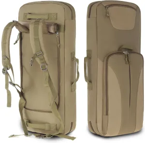 Lovvento Soft Rifle Case Gun Bag Carrying Case Resistant Shooting Range Tactical Pistol Storage Outdoor 30" 36" inch Shotgun Case Water Multi Functional & Multi Pocket Hideable Straps Backpack