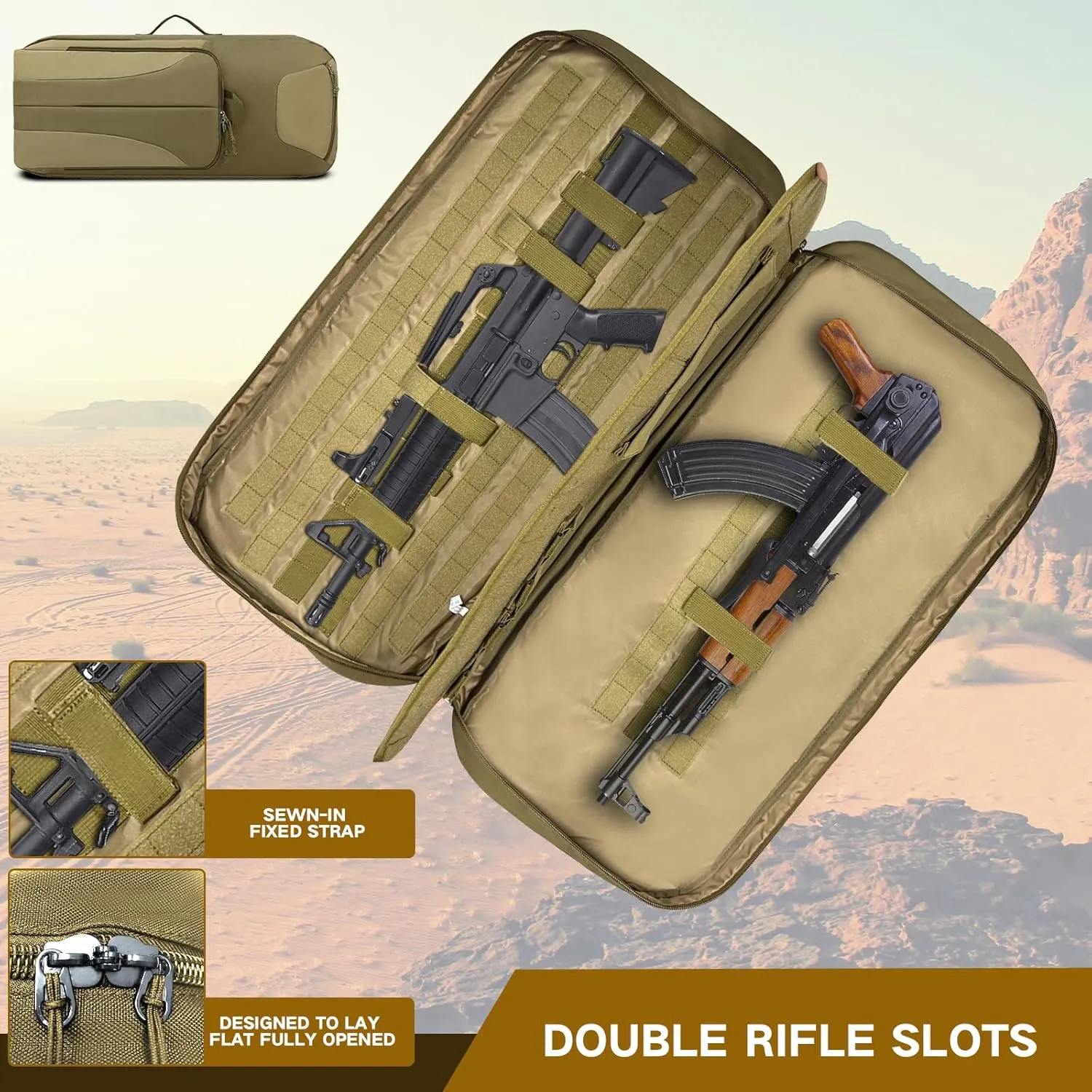 Lovvento Soft Rifle Case Gun Bag Carrying Case Resistant Shooting Range Tactical Pistol Storage Outdoor 30" 36" inch Shotgun Case Water Multi Functional & Multi Pocket Hideable Straps Backpack
