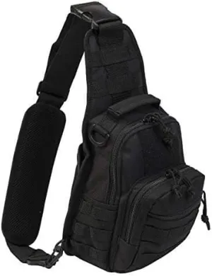 Lulurose Tactical Sling Bag Military Rover Shoulder Daypack Outdoor Chest Pack Shoulder Backpack for Fly Fishing Camping Hiking Trekking Bag for Men and Women