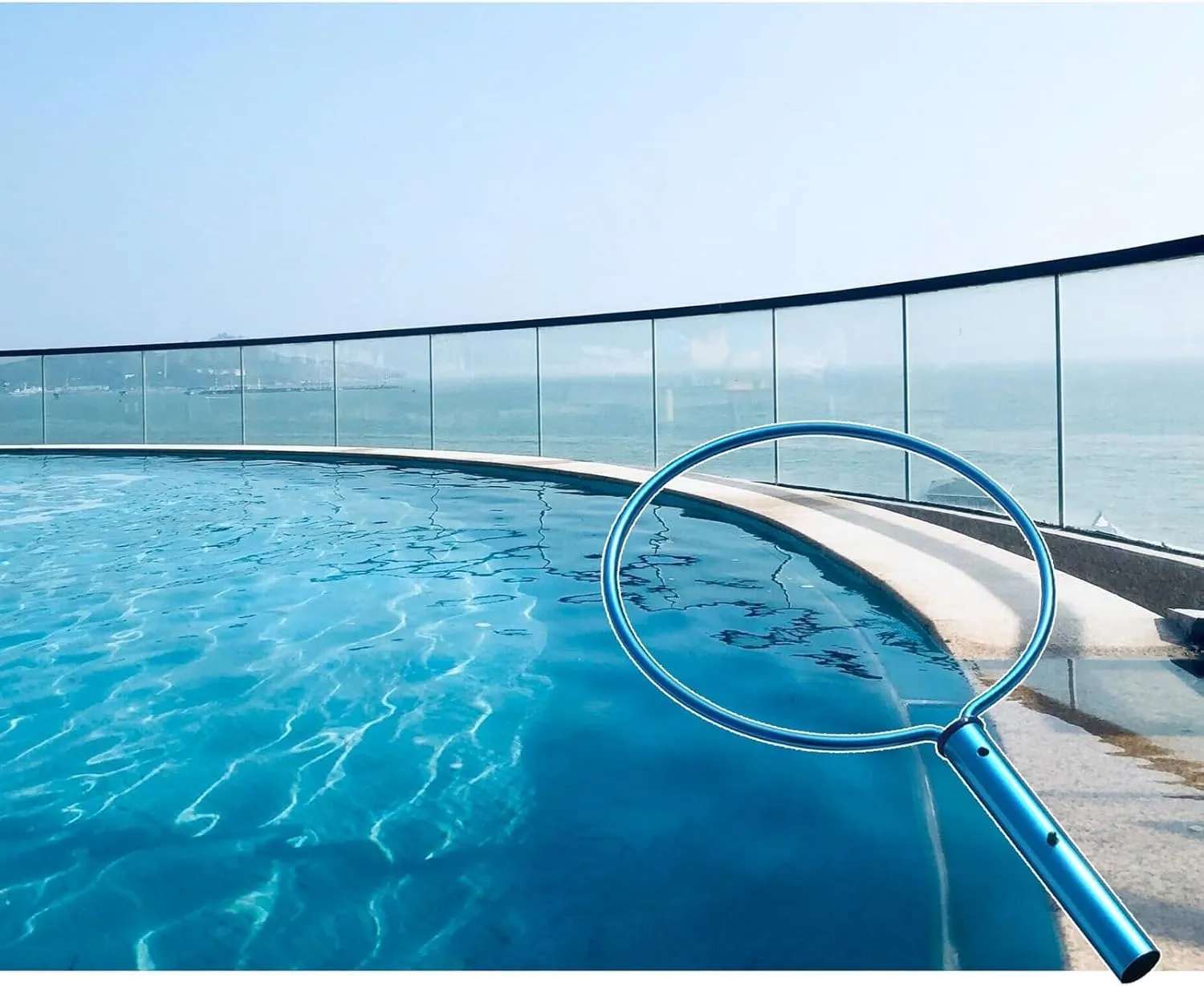 LXXW Rescue Pole Diameter 11in Round Safety Hook Pool Pole, Aluminium Alloy Rescue Life Hook for Help Struggling Swimmers Fire Escape Ladders