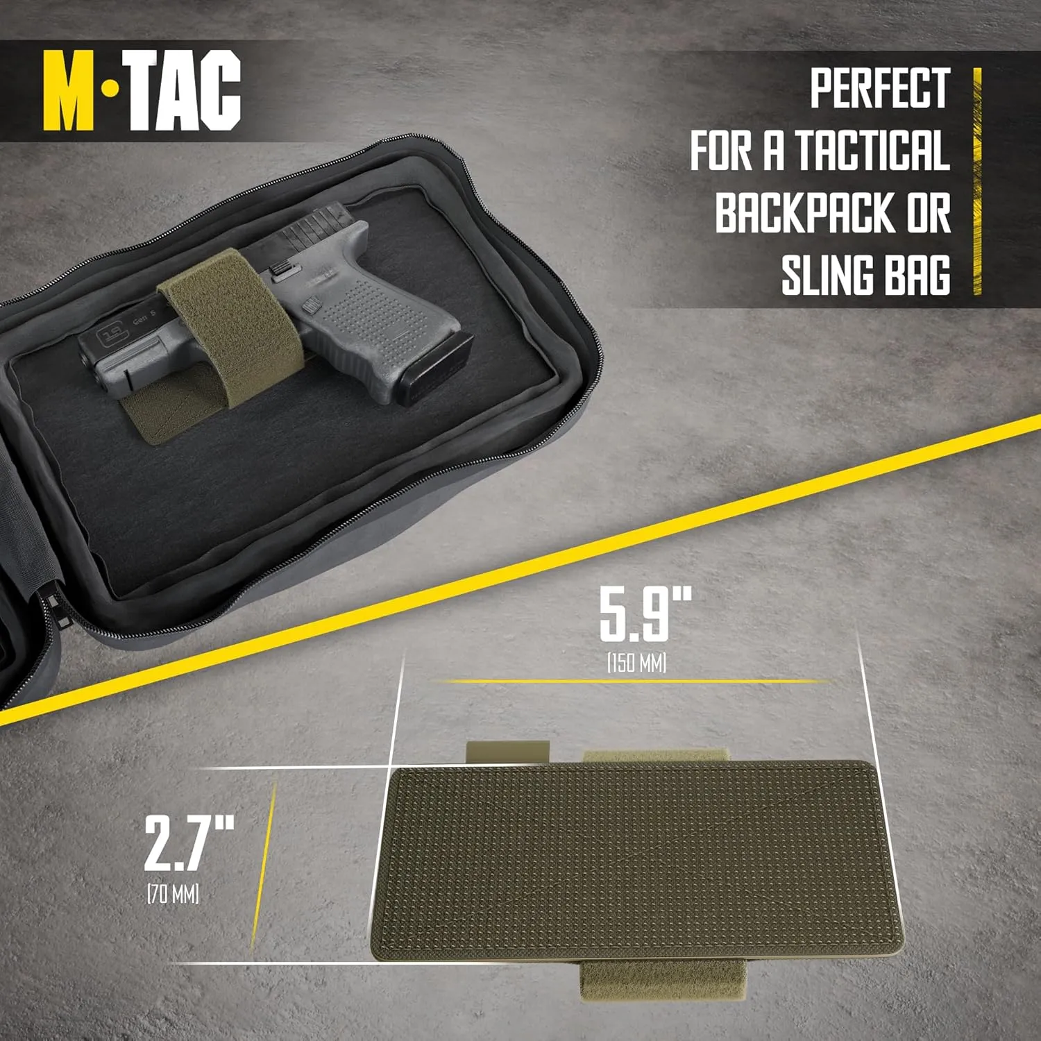 M-Tac Gun Holster for Concealed Carry - CCW Concealed Carry Holster for Men and Women - Cordura Pistol Holster for Fanny, Backpack, Vest