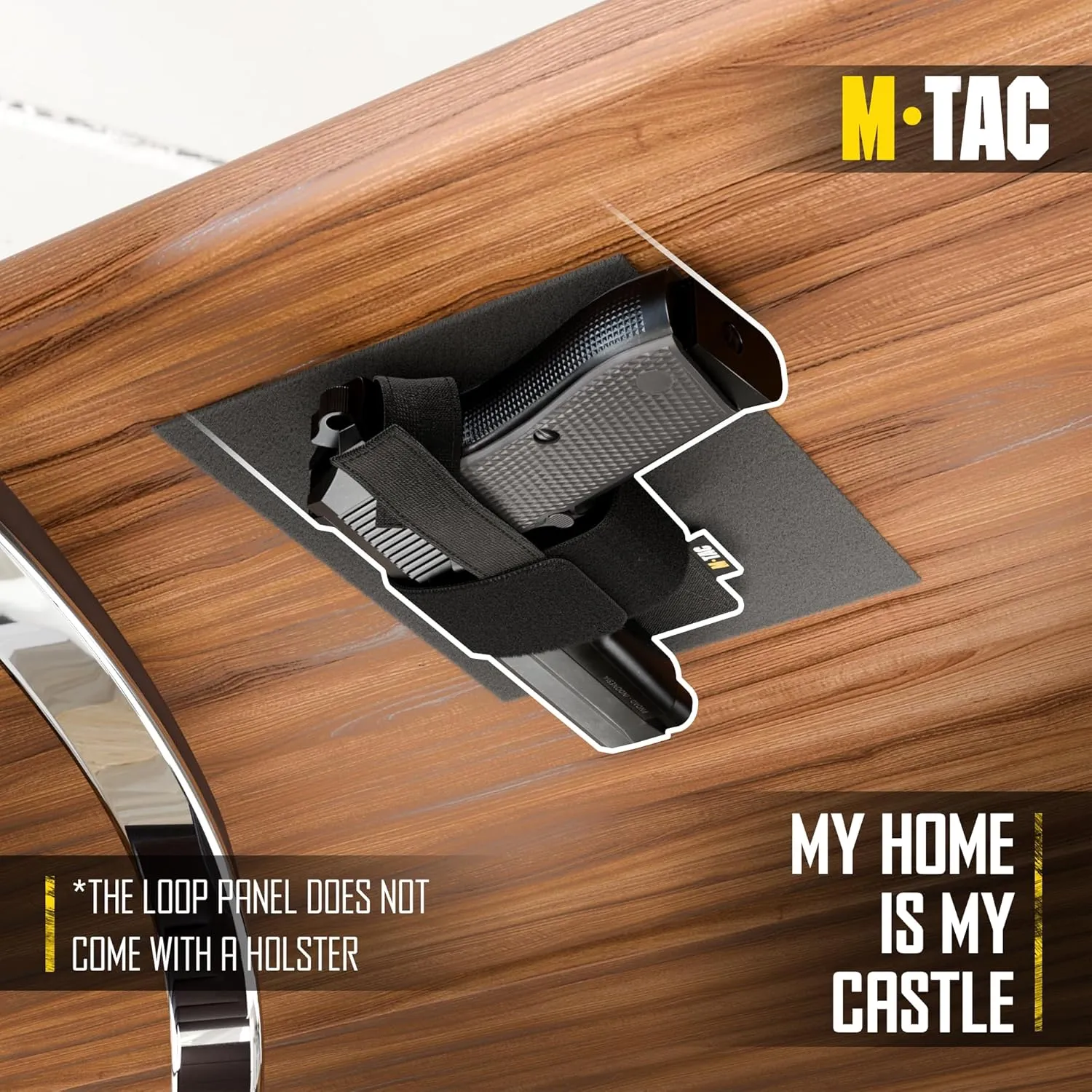 M-Tac Gun Holster for Concealed Carry - CCW Holster for Bag, Backpack, Vest - Handgun Storage with Fix - Pistol Concealed Carry Holster for Men and Women