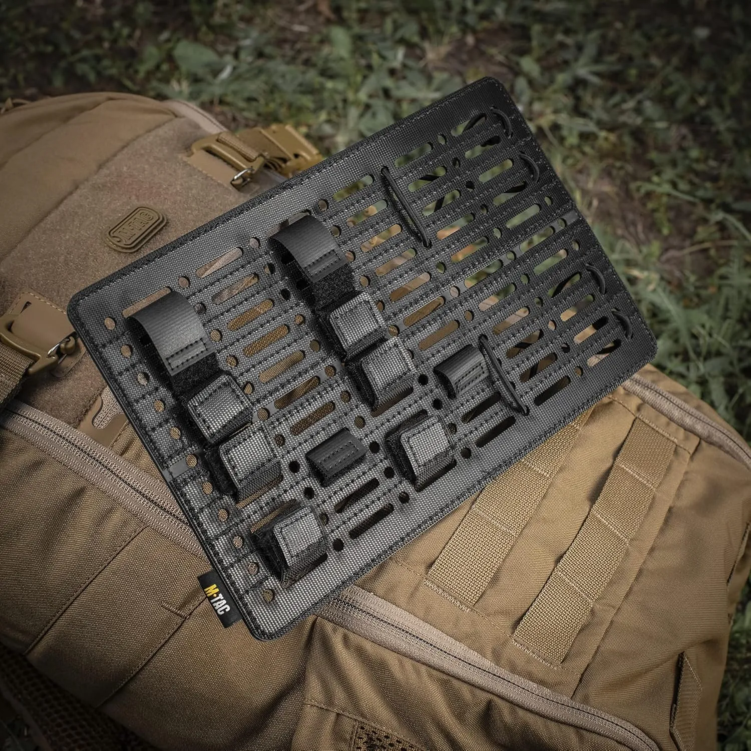 M-Tac Tactical Molle Organizer Panel - Rigid Hook and Loop Molle Panel Backpack Insert