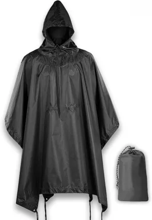 M-Tac Tactical Rain Poncho - Army Military Poncho Shelter - Waterproof Ripstop Camping Hiking Outdoor Hunting Rain Ponchos