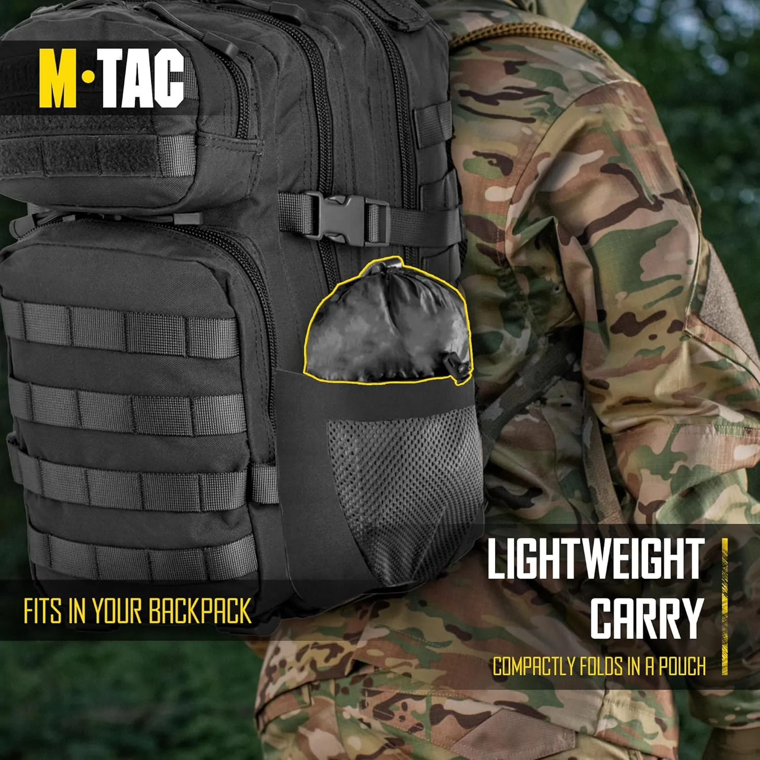 M-Tac Tactical Rain Poncho - Army Military Poncho Shelter - Waterproof Ripstop Camping Hiking Outdoor Hunting Rain Ponchos