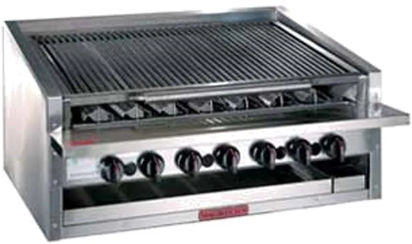 MagiKitch'N APM-RMB-672CR 72" Countertop Gas Radiant Charbroiler