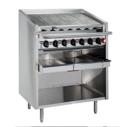 MagiKitchn - FM-RMB-636-36 Gas Charboiler Cabinet Base w/Stainless Steel Radiants