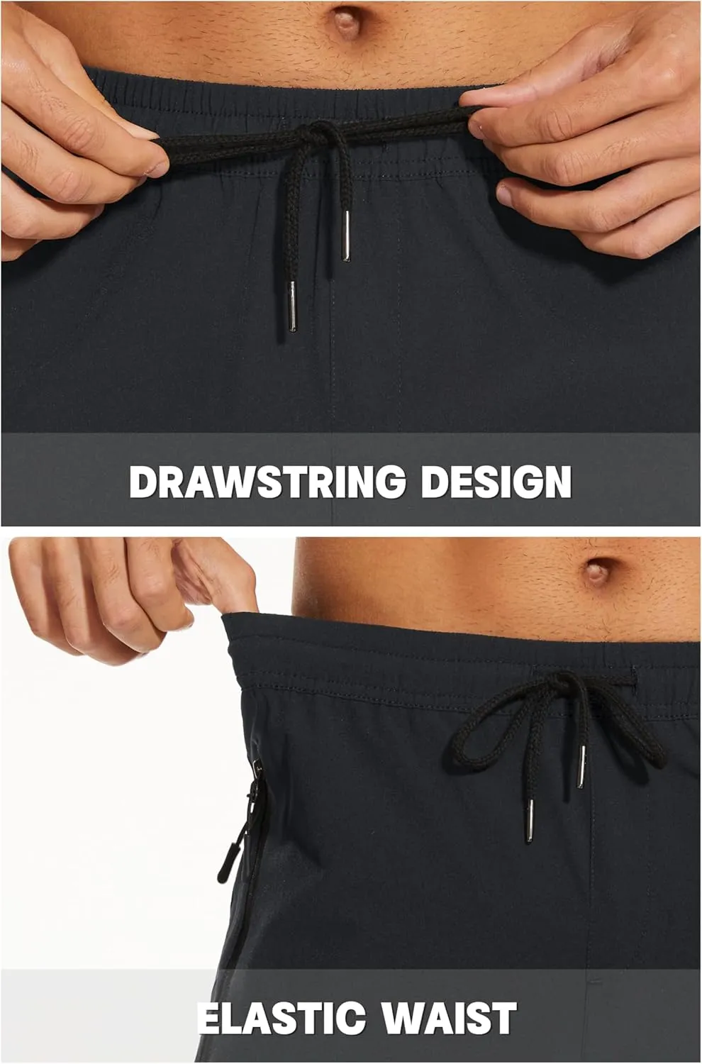 MAGNIVIT Mens Sweatpants with Zipper Pocket Lightweight Quick Dry Athletic Pants Elastic Waist Casual Jogger Gym Hiking Pant