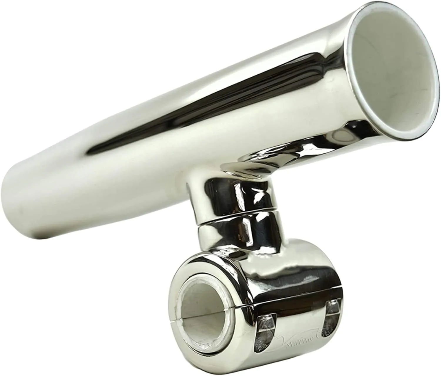 MARINE CITY Adjustable Fishing Rod Holder – 304 Stainless Steel, Durable, Water-Resistant, Fits 1" to 1-1/4" Rails for Boats and Yachts (Pack of 1)