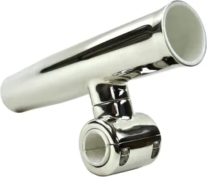 MARINE CITY Adjustable Fishing Rod Holder – 304 Stainless Steel, Durable, Water-Resistant, Fits 1" to 1-1/4" Rails for Boats and Yachts (Pack of 1)