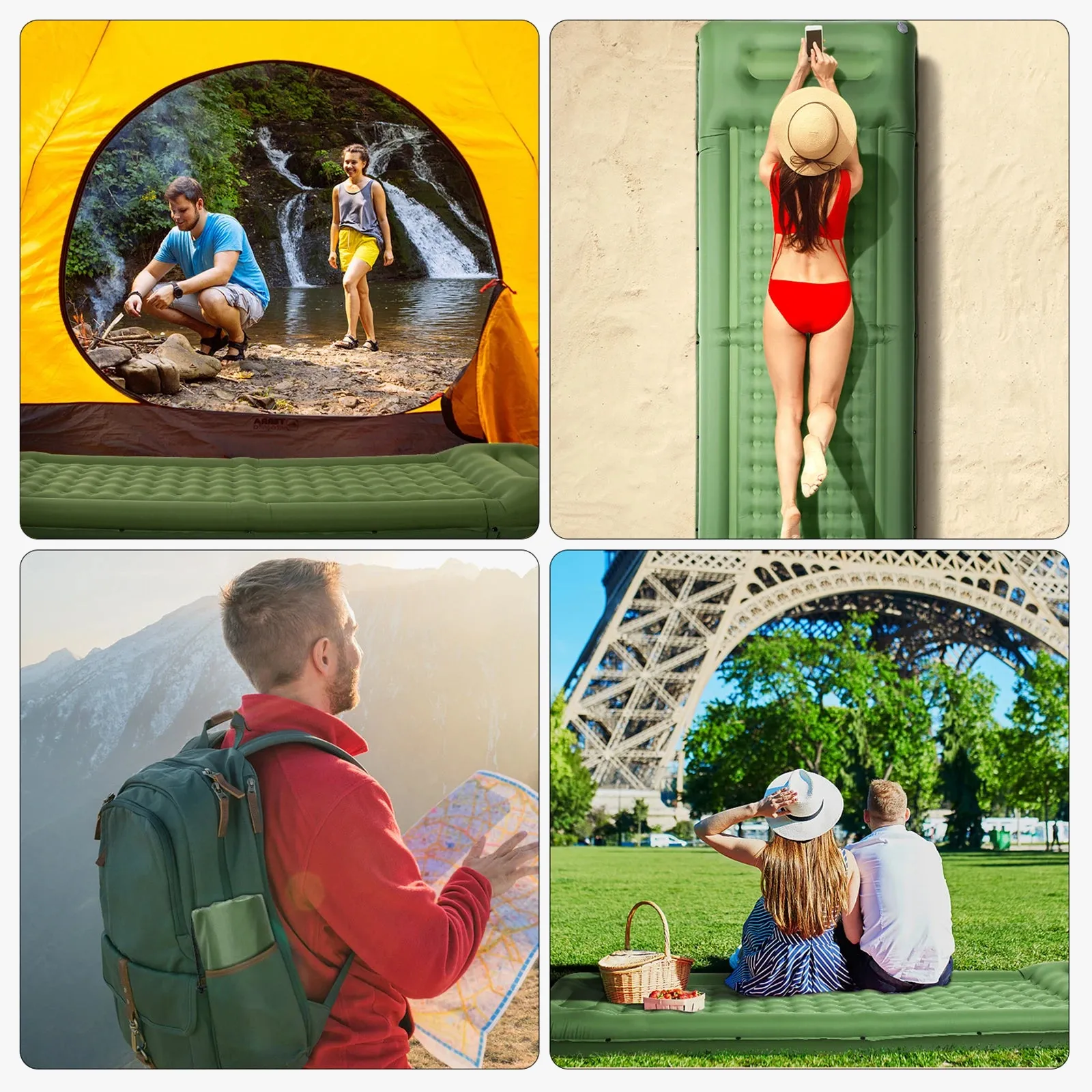 matelas gonflable épais pour camping randonnée et voyage