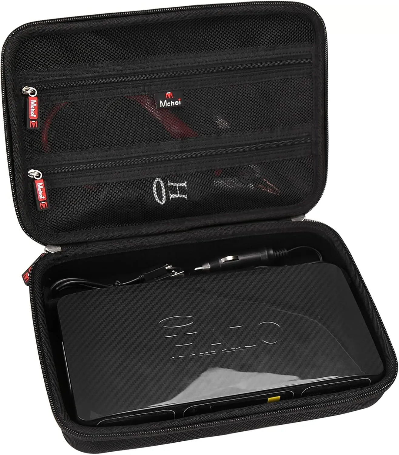 Mchoi Hard Case Suitable for Halo Bolt Air 58830/58830/57720 / ACDC Max 55500 mWh Portable Emergency Power Kit, Waterproof Shockproof Car Jump Starter Protective Case, Case Only, Black
