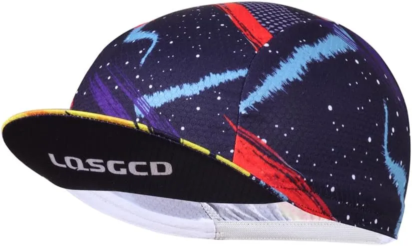Meicynhoger 2-Pack Breathable Bike Cap Under Helmet for Men & Women, Polyester MTB Cycling Caps with Sun Visor
