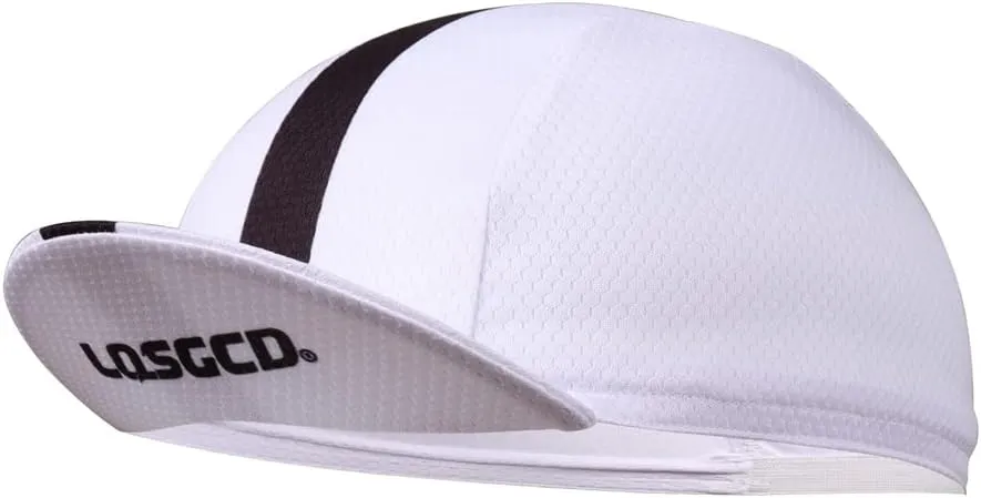 Meicynhoger 2-Pack Breathable Bike Cap Under Helmet for Men & Women, Polyester MTB Cycling Caps with Sun Visor