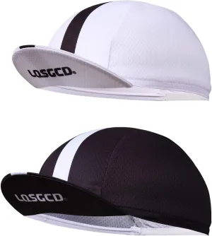 Meicynhoger 2-Pack Breathable Bike Cap Under Helmet for Men & Women, Polyester MTB Cycling Caps with Sun Visor