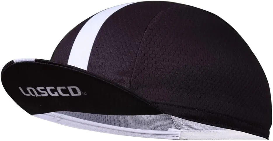 Meicynhoger 2-Pack Breathable Bike Cap Under Helmet for Men & Women, Polyester MTB Cycling Caps with Sun Visor