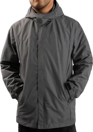 Mens Rain Jacket Lightweight Waterproof With Hooded Outdoor Raincoat Jacket For Hiking Travel