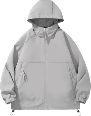 Men's Rain Jacket Waterproof Hooded Lightweight Breathable Active Outdoor Raincoat for Outdoor Cycling Hiking Running