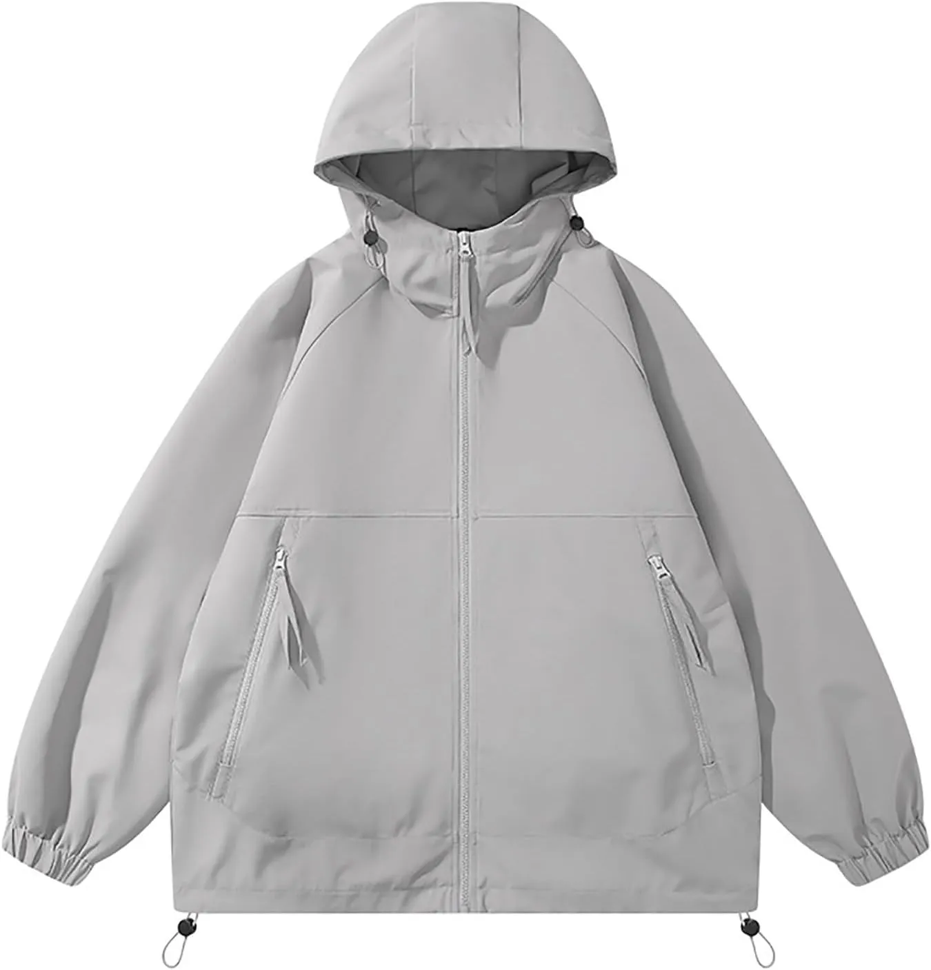 Men's Rain Jacket Waterproof Hooded Lightweight Breathable Active Outdoor Raincoat for Outdoor Cycling Hiking Running