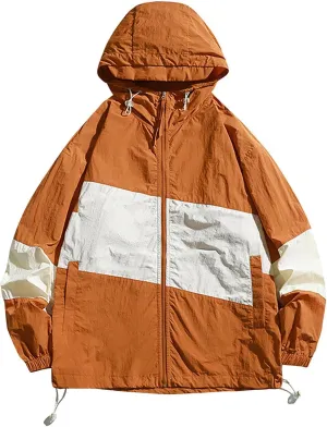 Men's Rain Jacket Waterproof Running Cycling Breathable Jacket Lightweight Windbreaker Casual Outdoor Hiking Jackets