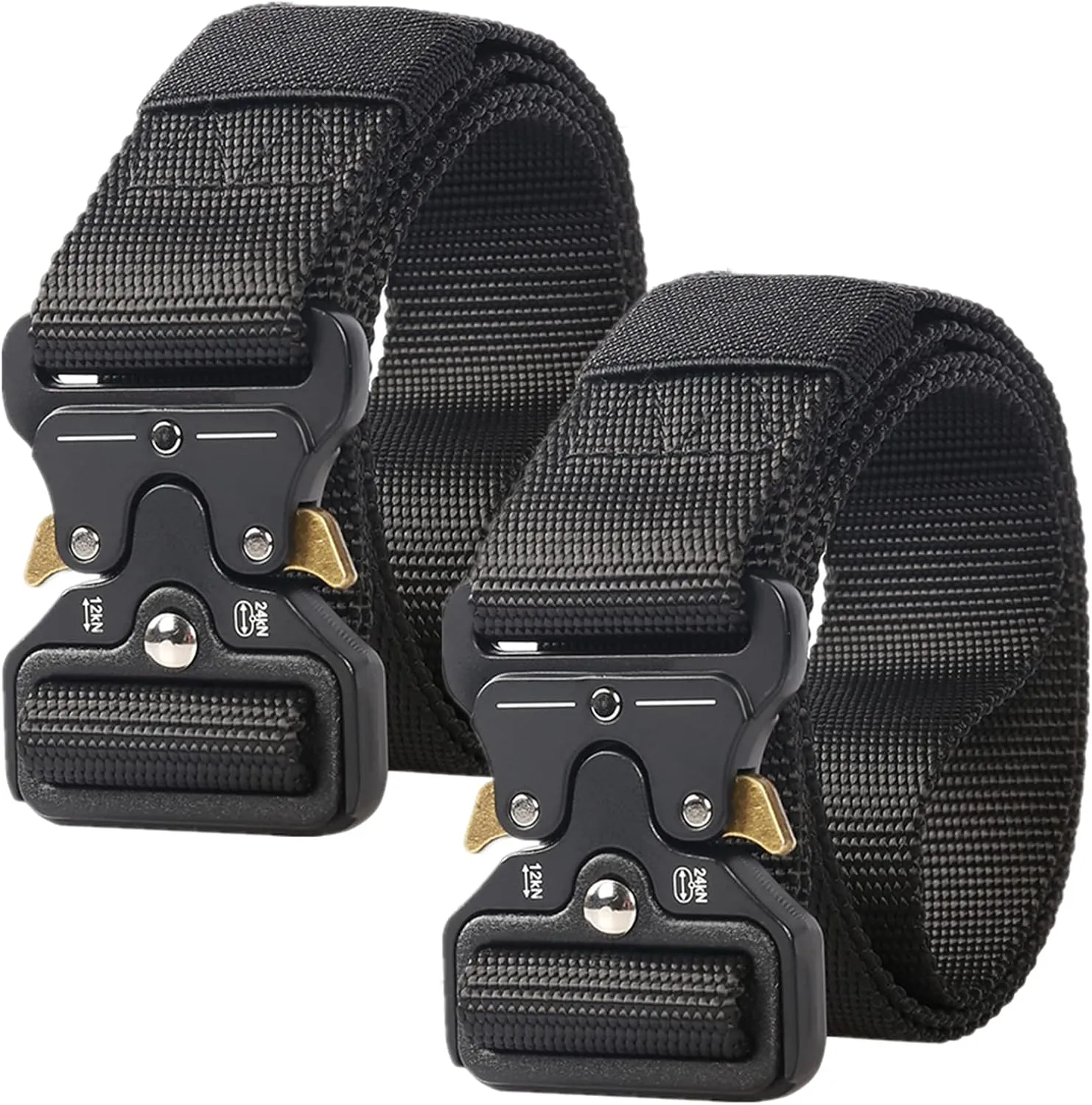 Mens Tactical Belt, Military Hiking Rigger Safety Nylon Work Waist Belt with Heavy Duty Quick Release Buckle
