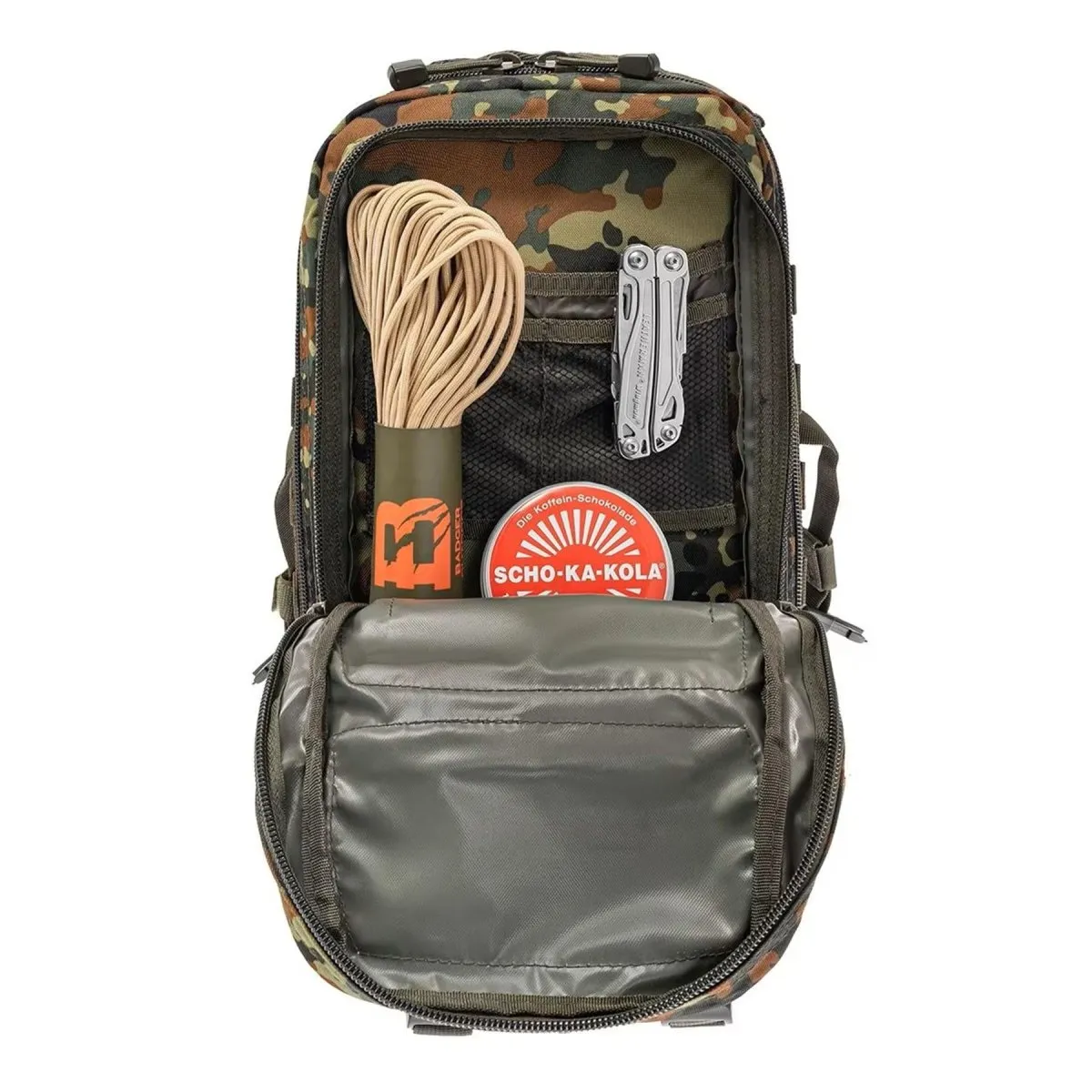 MIL-TEC U.S. Assault tactical backpack trekking flecktarn 20liter hiking daypack