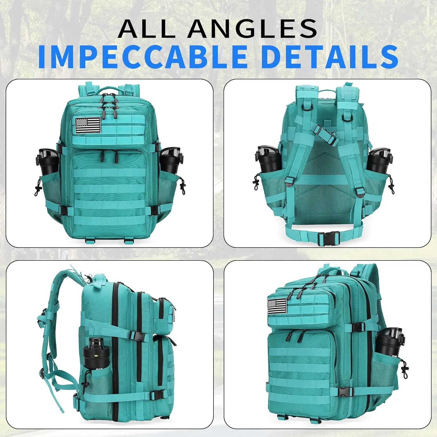 Military 45L Tactical Assault Backpack 3 day assault pack with Molle Waterproof backpack Rucksack for Tactical Backpacks