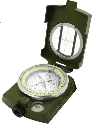 Military Green Multifunctional Metal Compass, high Precision Luminous North Needle, Hiking, Exploration, Hunting Necessary