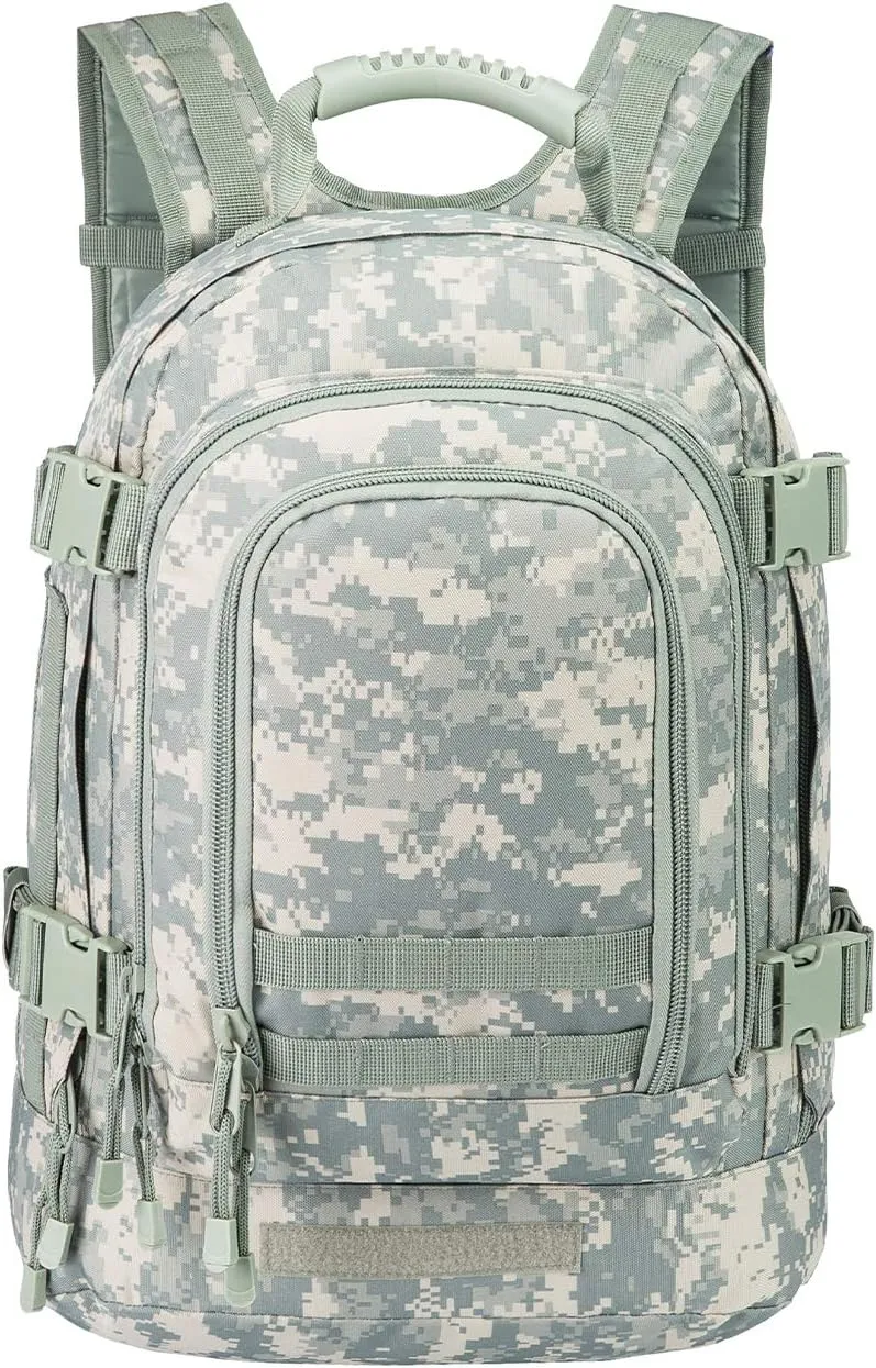 Military Outdoor Backpack Expandable Backpack Tactical Daypack With Waist Strap for Hiking Hunting Outdoor (ACU)