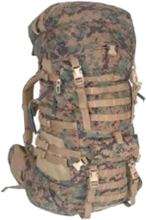 Military Outdoor Clothing, Used, Previously Issued U.S. G.I. MARPAT Large ILBE Complete Field Pack with Lid and Hip Belt