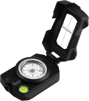 Military Sighting Compass,Compass Portable Compass, High Precision Fluorescent Night Vision Design, Outdoor Adventure Geological Survey Compass Durable