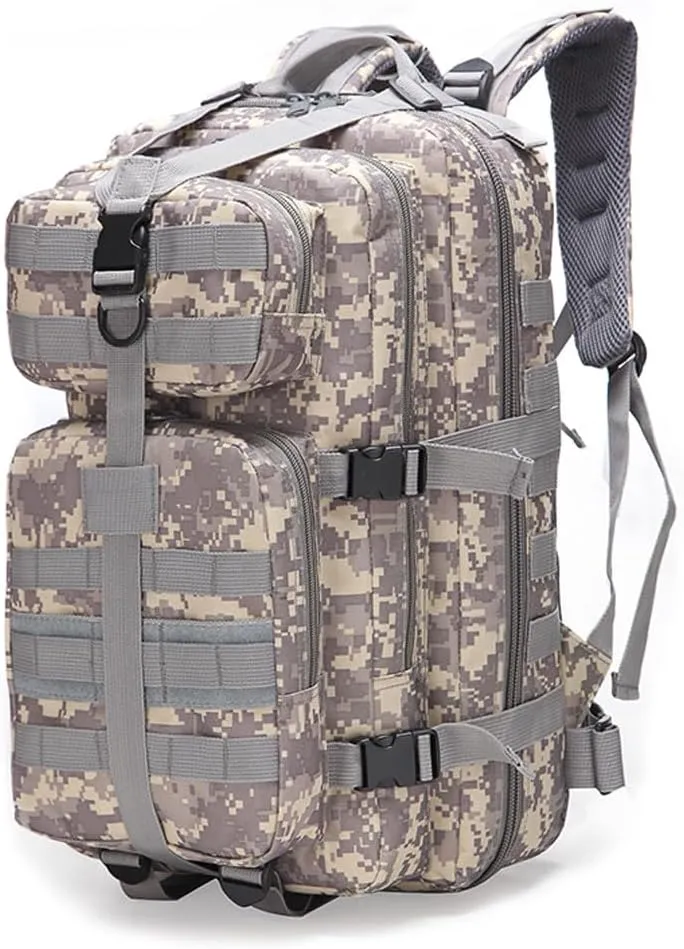 Military Tactical Backpack 3 Day Assault Pack Army Molle Bag Backpacks Rucksack 35L (ACU Digital)