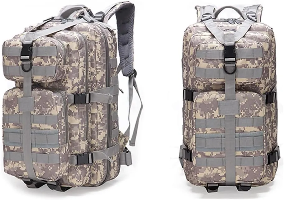Military Tactical Backpack 3 Day Assault Pack Army Molle Bag Backpacks Rucksack 35L (ACU Digital)