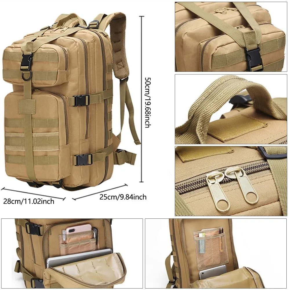 Military Tactical Backpack 3 Day Assault Pack Army Molle Bag Backpacks Rucksack 35L (ACU Digital)