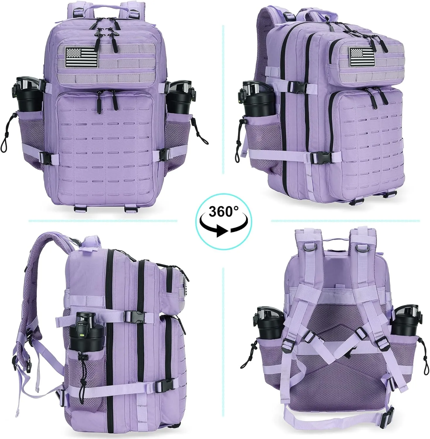 Military Tactical Backpack 45L/25L 3 Day Assault Pack Molle Daypack Hiking Backpack for Men and Women