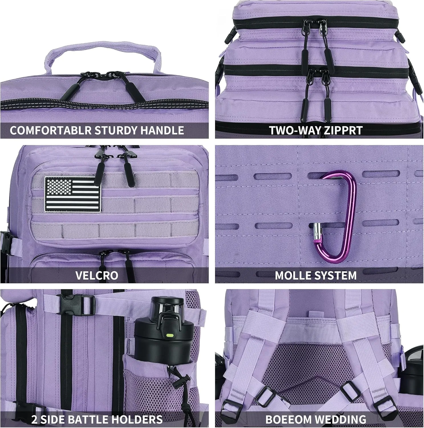 Military Tactical Backpack 45L/25L 3 Day Assault Pack Molle Daypack Hiking Backpack for Men and Women