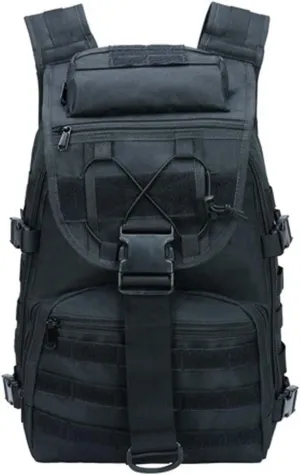 Military Tactical Backpack Army 3 Day Assault Pack Molle Bag Backpacks Hiking Daypacks For Men (Black)