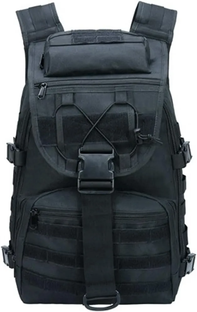 Military Tactical Backpack Army 3 Day Assault Pack Molle Bag Backpacks Hiking Daypacks For Men (Black)
