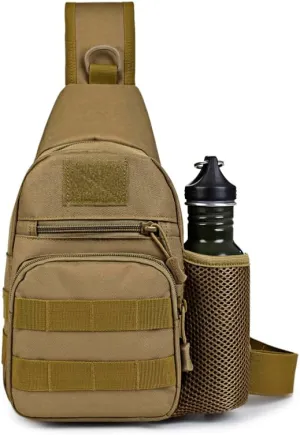 Military Tactical Backpack Chest Bag Outdoor Sport Pack Sling Shoulder for Every Day Carry Travel Hiking Adventures (Yellow)