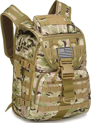 Military Tactical Backpack for Men 35L Army Assault Hiking Camping Backpacks with Molle System (CP Camouflage)