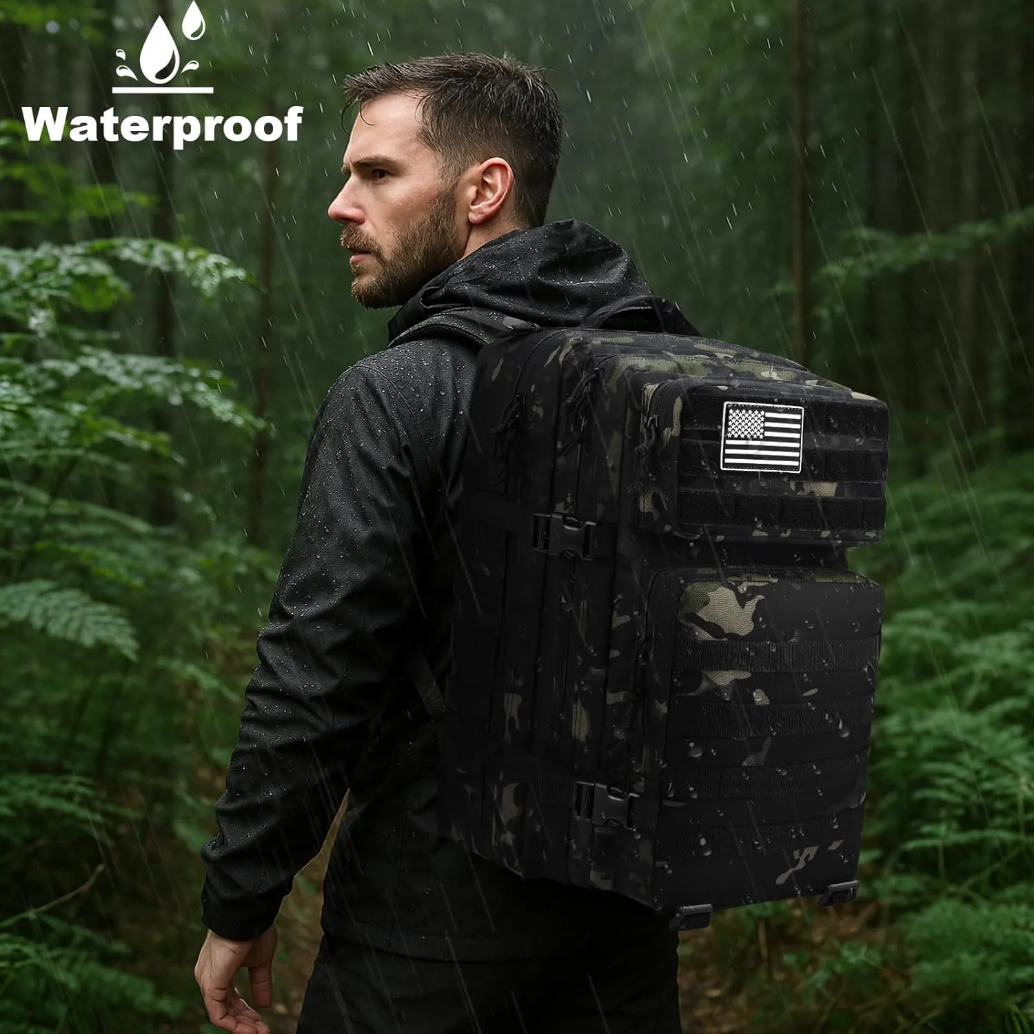 Military Tactical Backpack for Men Army 3 Day Assault Pack Outdoors Hiking Treeking Rucksack with Molle System