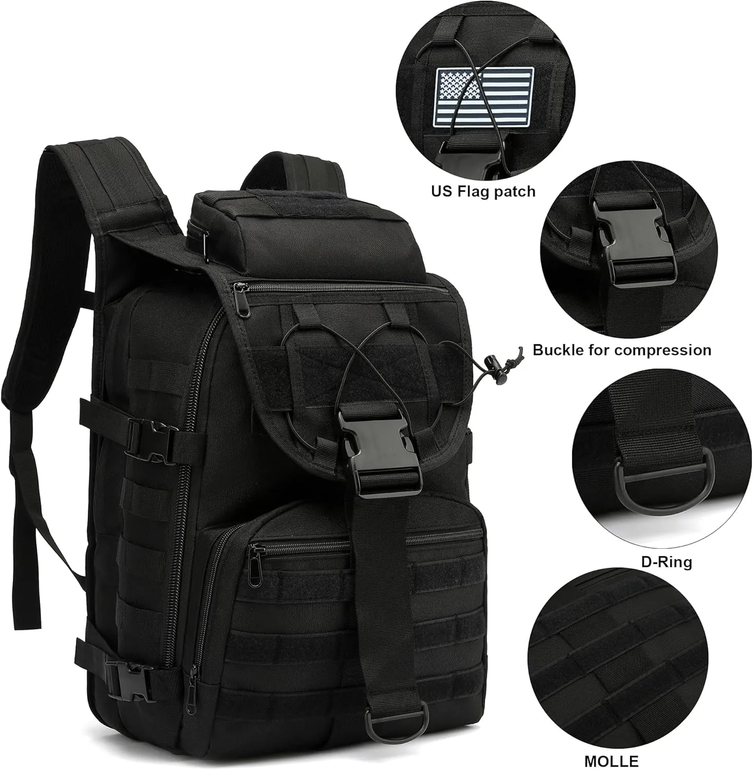 Military Tactical Backpack for Men, Survival Army Backpacks for Camping Hiking Trekking
