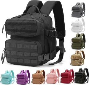 Mini Backpack for Women and Men, 9L Small Hiking Backpack of Gym, Travel, Camping (Black)