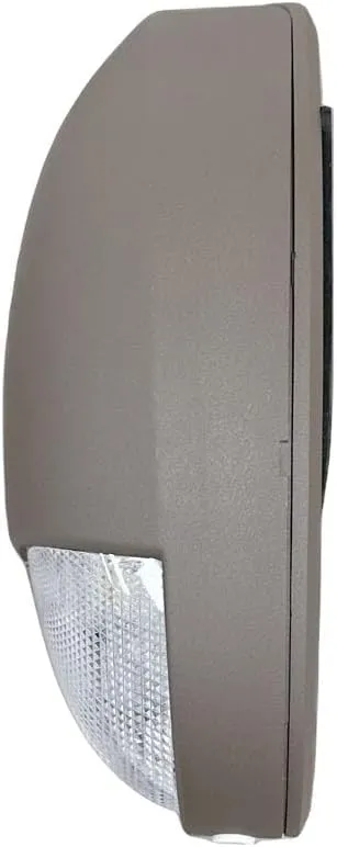 Mini Wall Pack Emergency Light with Battery Backup Photocell Sensor (Black 6- Pack)