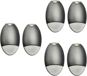 Mini Wall Pack Emergency Light with Battery Backup Photocell Sensor (Black 6- Pack)