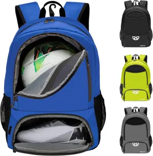 Mkour Soccer Backpack for Football Basketball Volleyball, with Ball Compartment and Holder