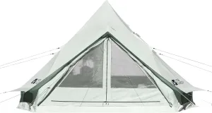 MOBI GARDEN Camping Tent, Family Glamping Cotton Tent, Waterproof Anti-UV Outdoor, Tent with Chimney Vent, 3-4 People, Double Layered Door Design, Era 240