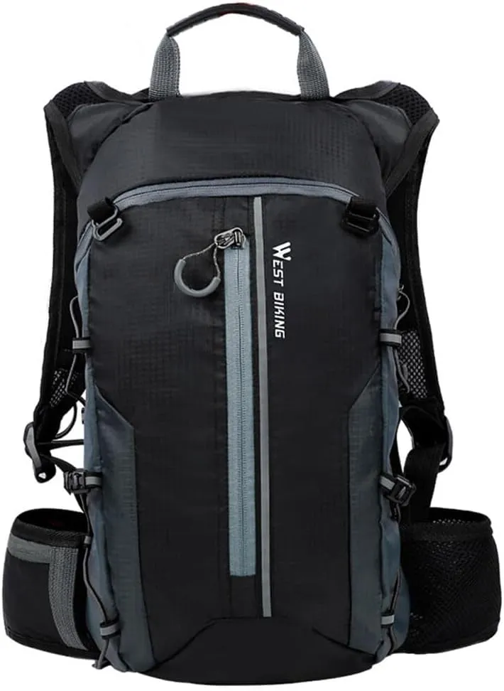 Moiitee 10L Ultra-light Waterproof Bike Backpack with Hydration Bladder, Suitable for Cycling, Hiking, and Snow Activities (Gray)