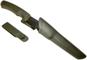 Morakniv Bushcraft Forest Sandvik Stainless Steel Fixed-Blade Bushcraft Knife with Sheath, Forest Green, 4.3 Inch