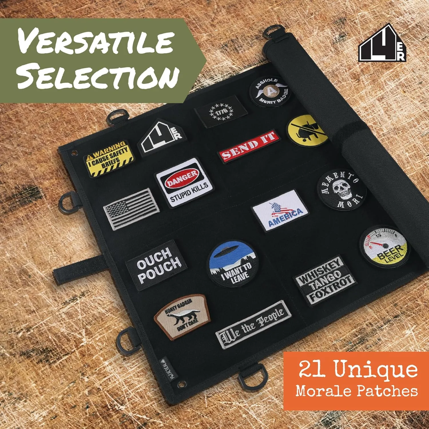 Morale Patches | Hook & Loop Backed Tactical Patches, Embroidered Military Patches for Backpacks | Airsoft Patches for Jackets and Hats, Backpack Patches | Morale Patch Bundle (21-Pack)